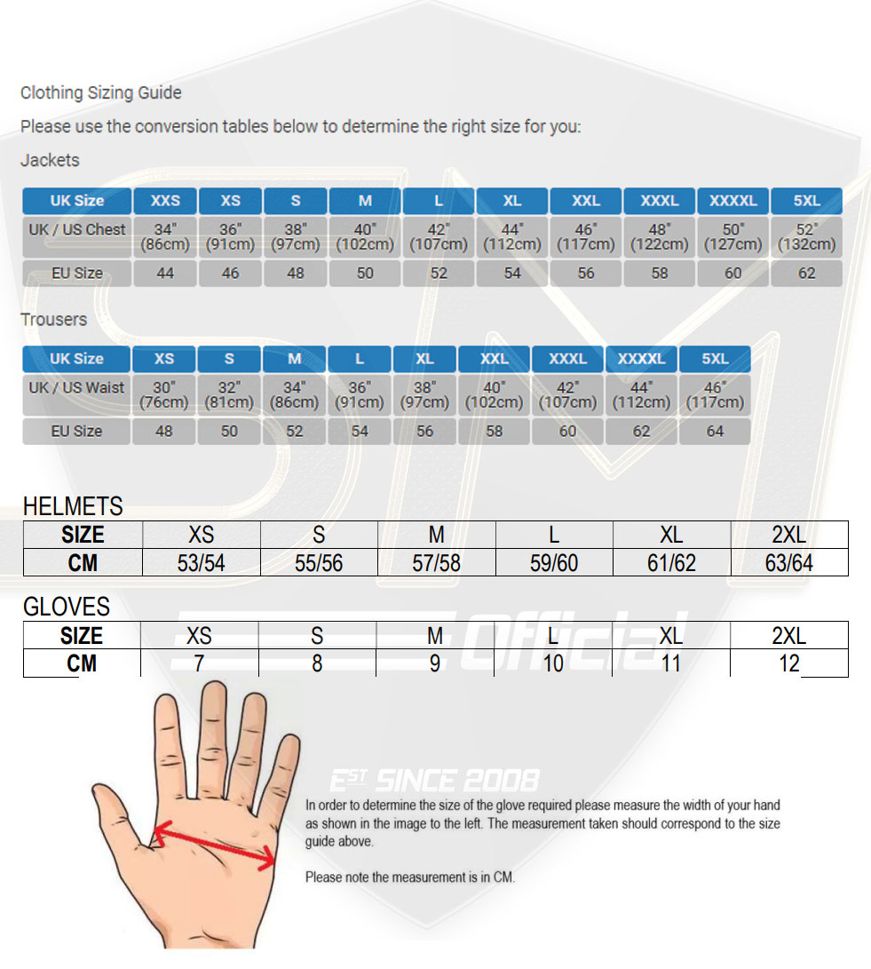  Size Guide